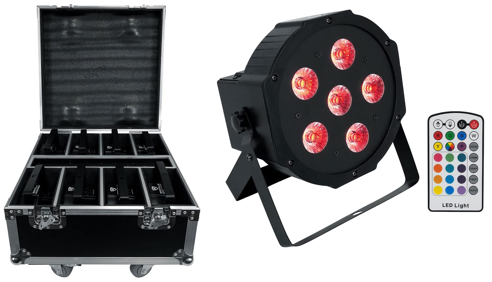 Amazon.com: Rockville Battery PAR Pack 6RF Black LED Wash Lights